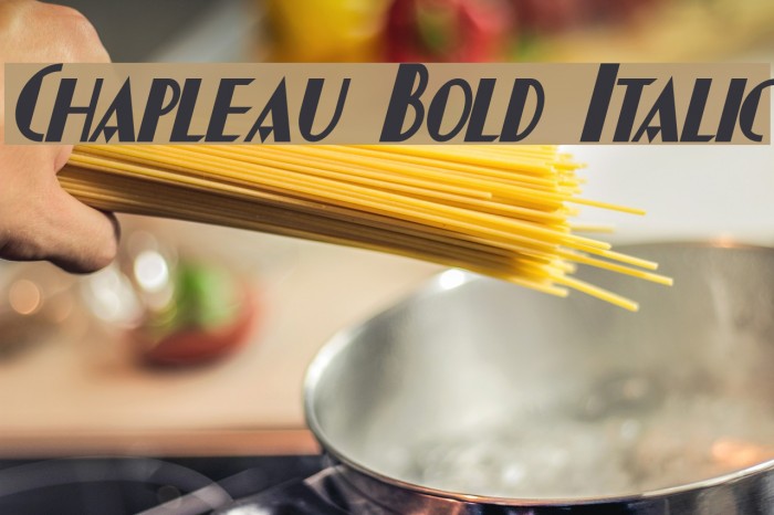 Chapleau Bold Italic Font examples