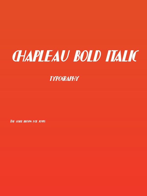 Chapleau Bold Italic Poster