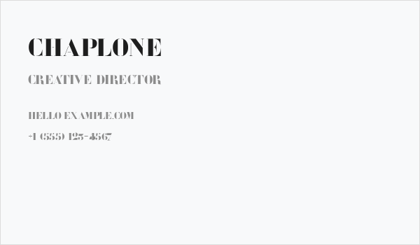Chaplone Business Card