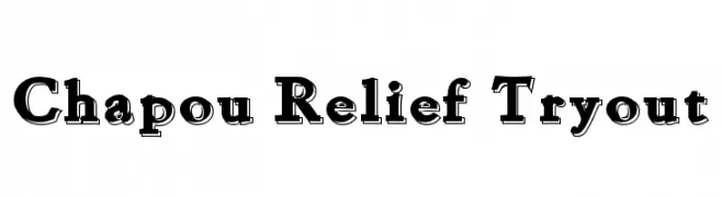 Chapou Relief Tryout  baixar fontes gratis