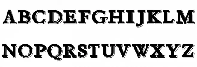 Chapou Relief Tryout フォント 大文字