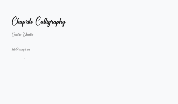 Chaprile Calligraphy Business Card