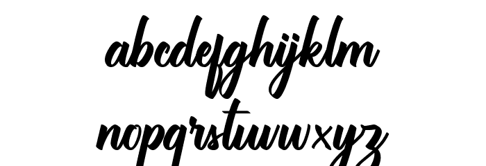 Chaprile Calligraphy Font LOWERCASE