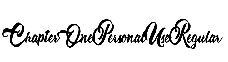 Chapter One Personal Use Regular  font caratteri gratis