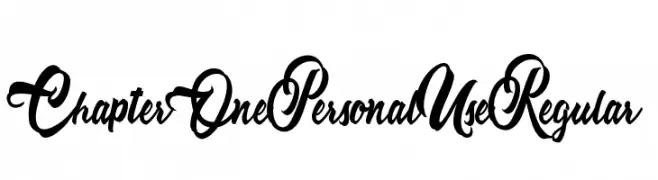Chapter One Personal Use Regular  Frei Schriftart Herunterladen