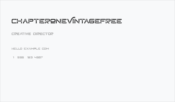 ChapterOneVintageFree Business Card