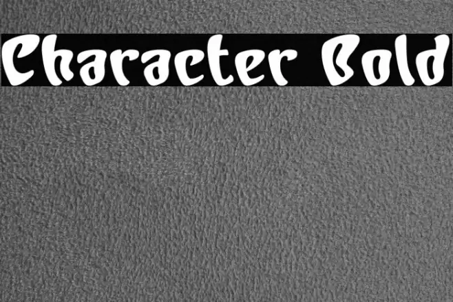 Character Bold Font examples