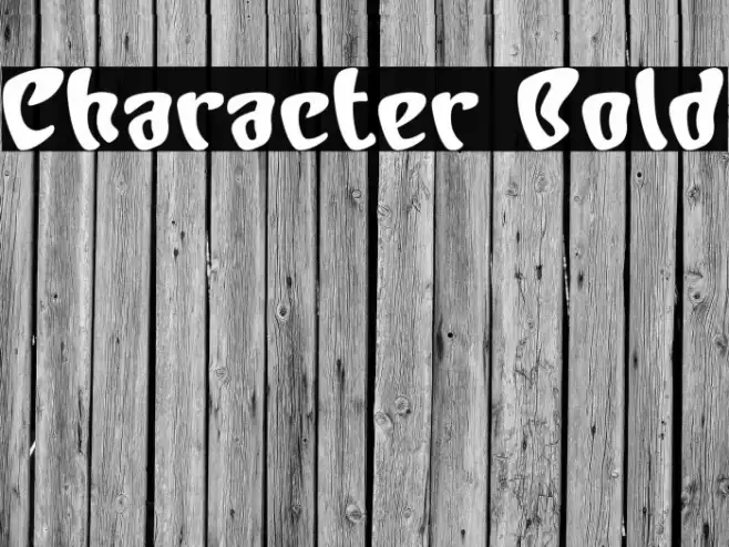 Character Bold Font examples