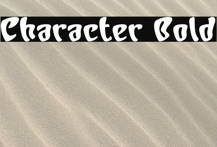 Character Bold Font examples