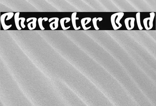 Character Bold Font examples