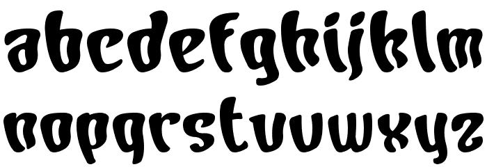 Character Bold Font LOWERCASE
