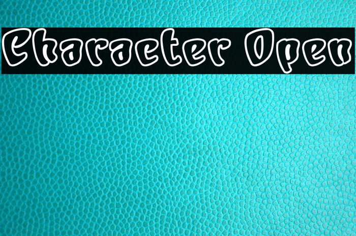 Character Open Font examples