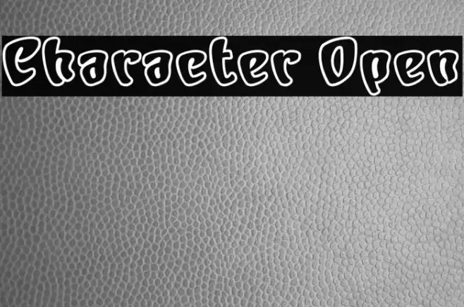 Character Open フォント examples
