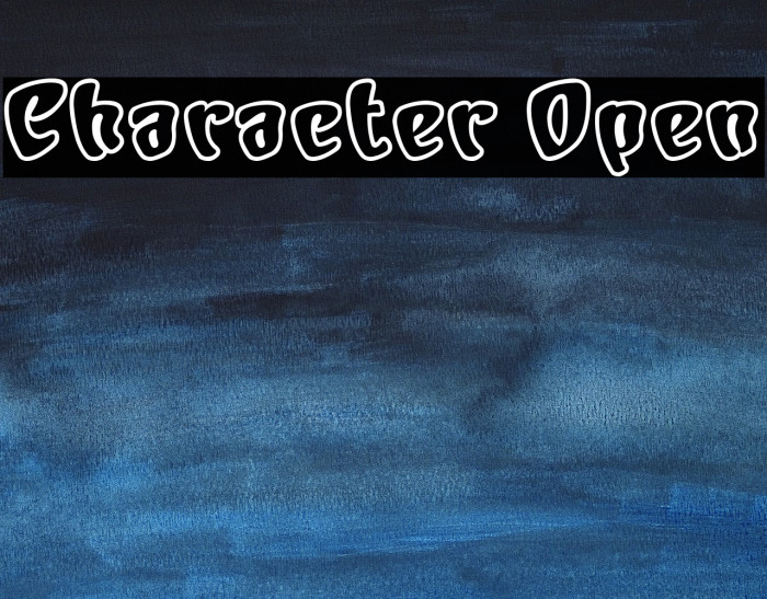Character Open Font examples