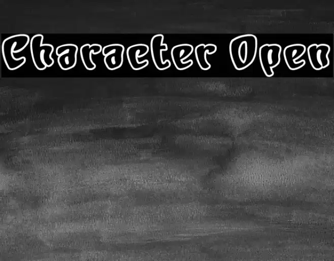 Character Open フォント examples