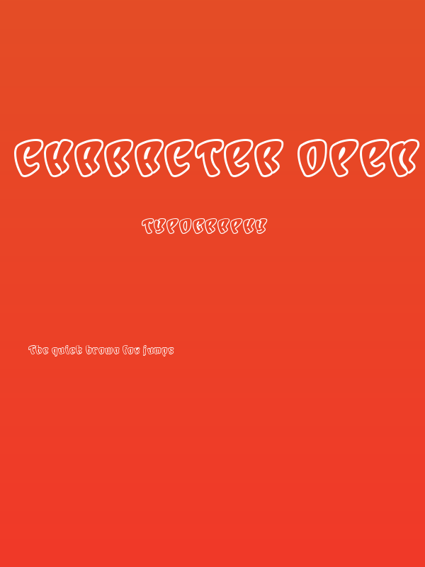 Character Open Poster