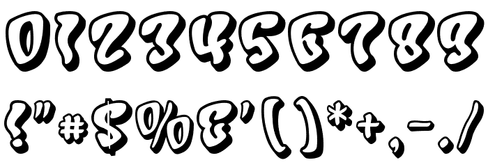 Character Shadow Schriftart Anderer Schreiben