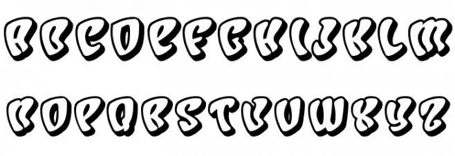 Character Shadow Schriftart Groß