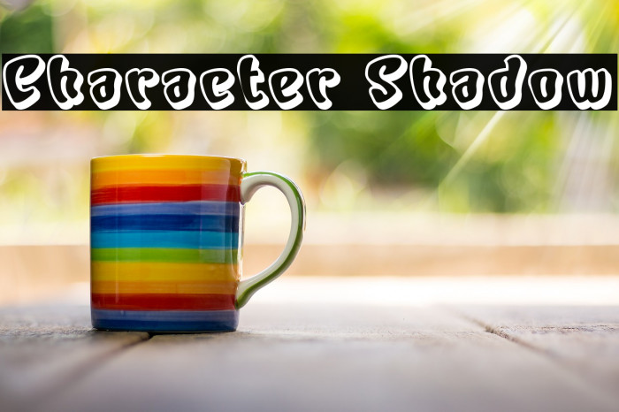 Character Shadow Schriftart examples