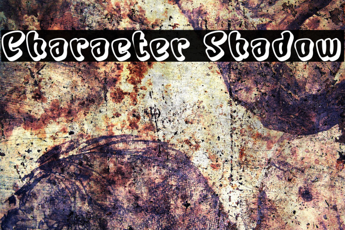 Character Shadow Schriftart examples