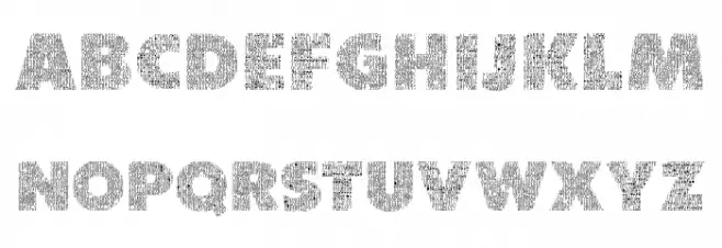 Character with Text Regular Polices MAJUSCULES