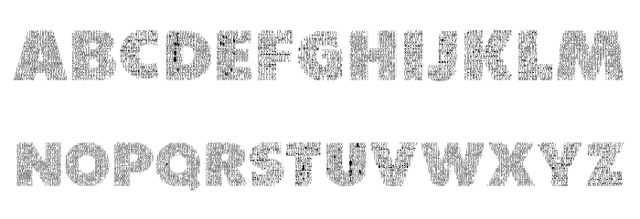 Character with Text Regular Caratteri MINUSCOLO