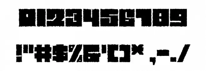 Characteristic Font OTHER CHARS