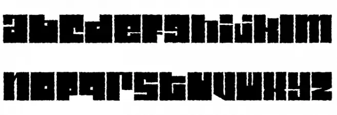 Characteristic Schriftart Kleinbuchstaben