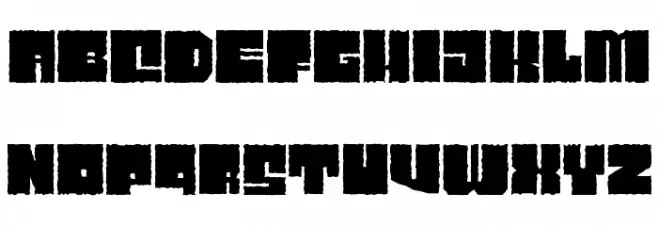 Characteristic Schriftart Groß