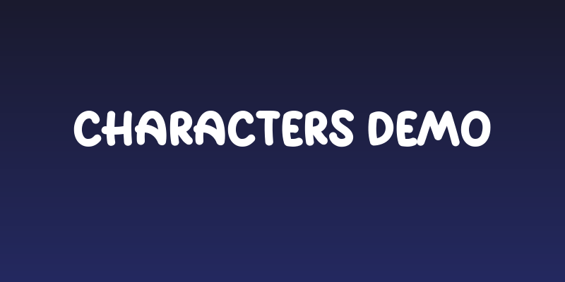 Characters Demo Social Header