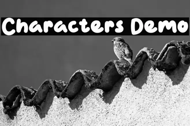 Characters Demo Schriftart examples