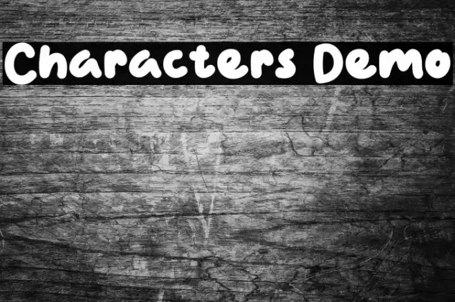 Characters Demo Schriftart examples