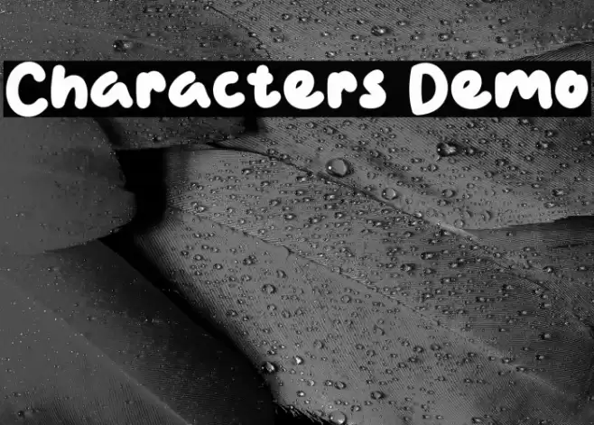 Characters Demo Schriftart examples