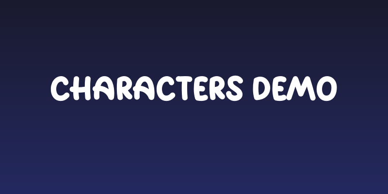 Characters Demo Social Header