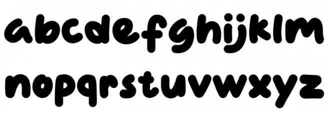 Characters Demo Schriftart Kleinbuchstaben