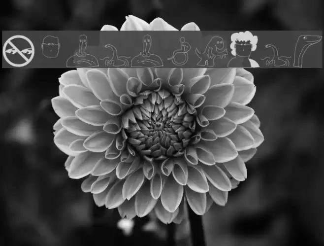 Characters Font examples