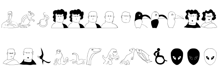 Characters Fonte MINÚSCULAS