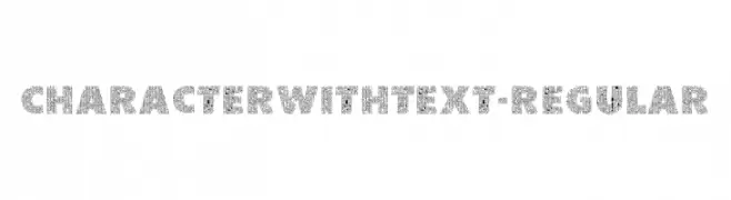 CharacterwithText-Regular  Free Fonts Download