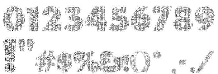 CharacterwithText-Regular Font OTHER CHARS