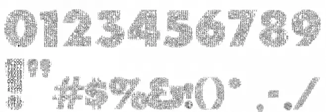 CharacterwithText-Regular Font OTHER CHARS