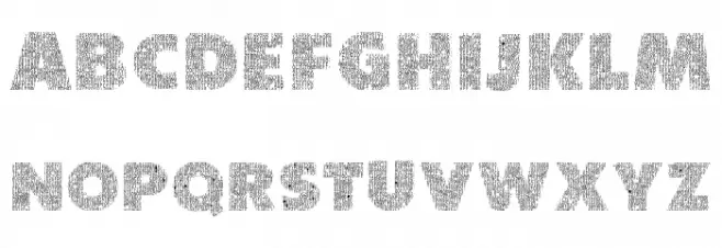 CharacterwithText-Regular Font UPPERCASE