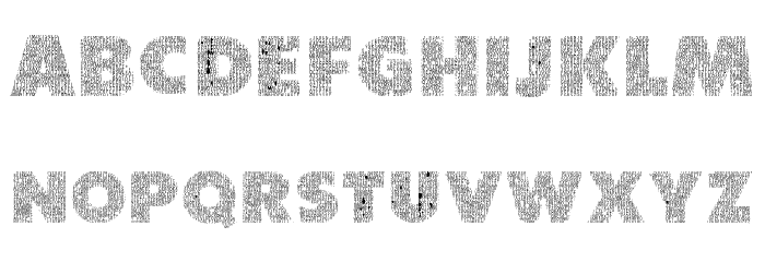 CharacterwithText-Regular Font LOWERCASE