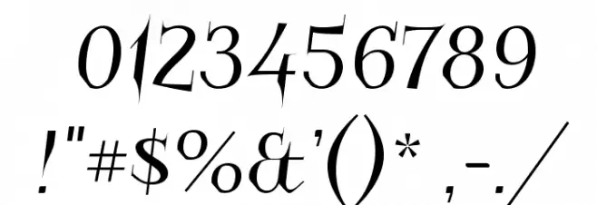 Charakterny Font OTHER CHARS