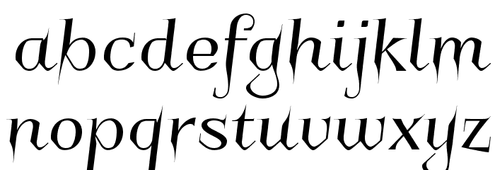 Charakterny Font LOWERCASE