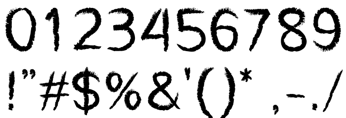 Charcoal Child Font OTHER CHARS