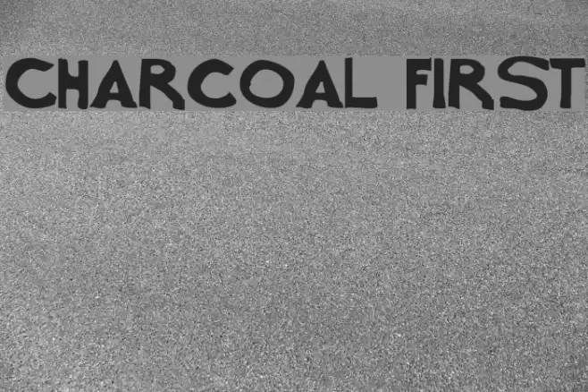 Charcoal first Font examples