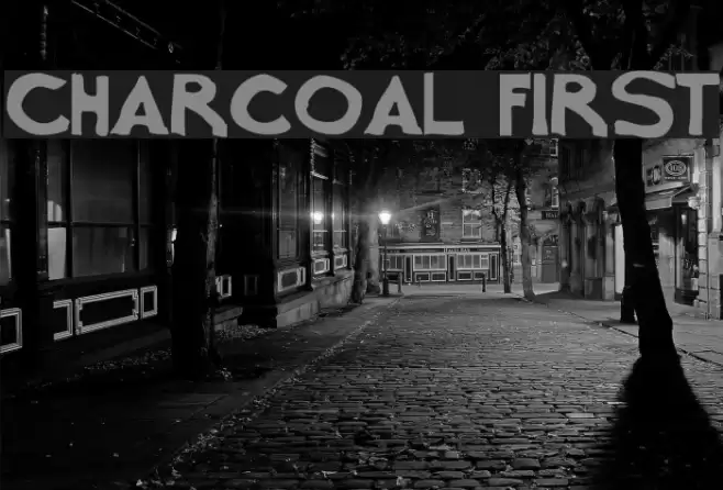 Charcoal first Font examples