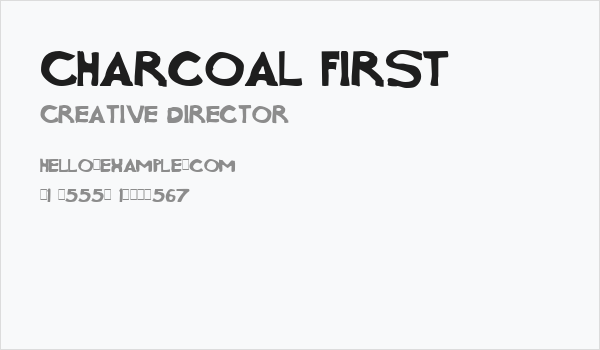 Charcoal first Business Card