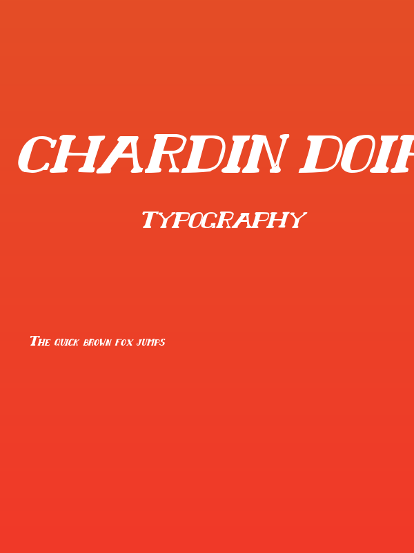 Chardin Doihle Bold Italic Poster