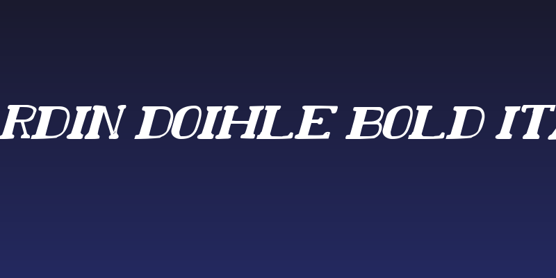 Chardin Doihle Bold Italic Social Header
